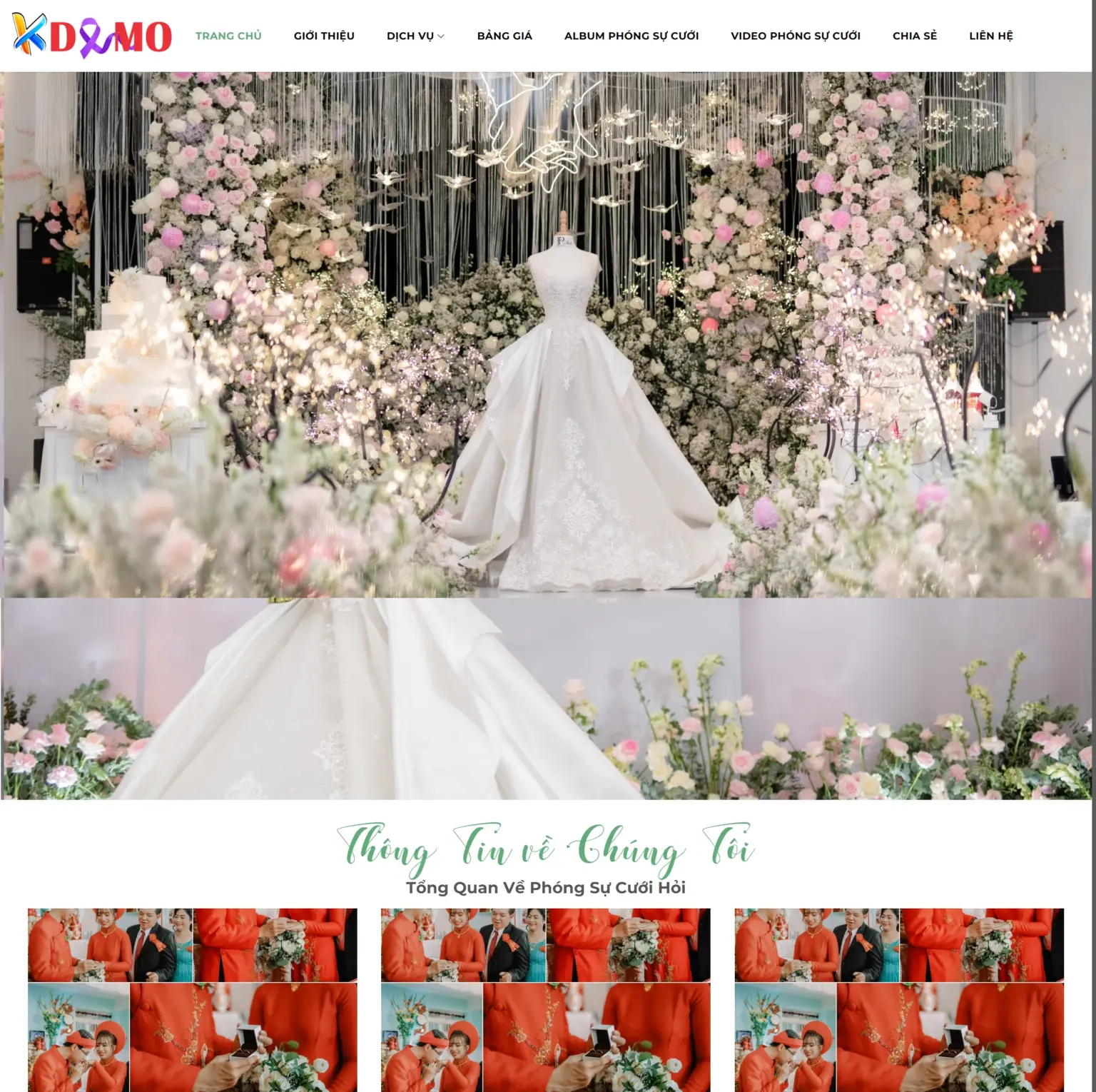 Mẫu Website Phóng Sự Cưới - Cài Đặt Sẵn