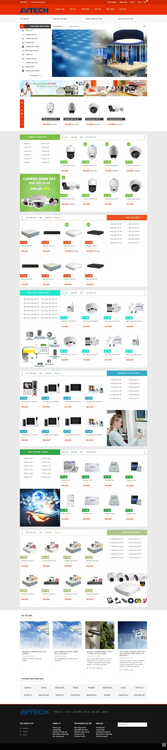 Mẫu Website Bán Camera An Ninh Giám Sát - Shop Online - Cài Đặt Sẵn