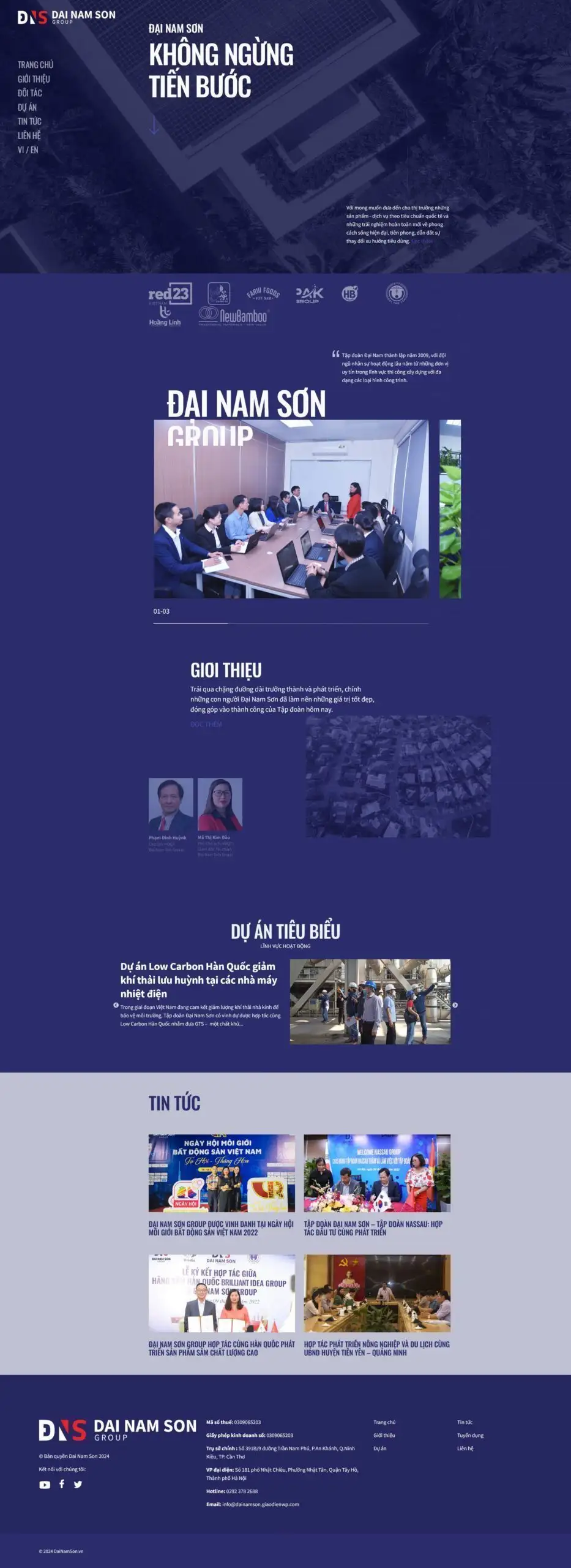 Mẫu Website Giới Thiệu Công Ty - Tập Đoàn - Cài Đặt Sẵn