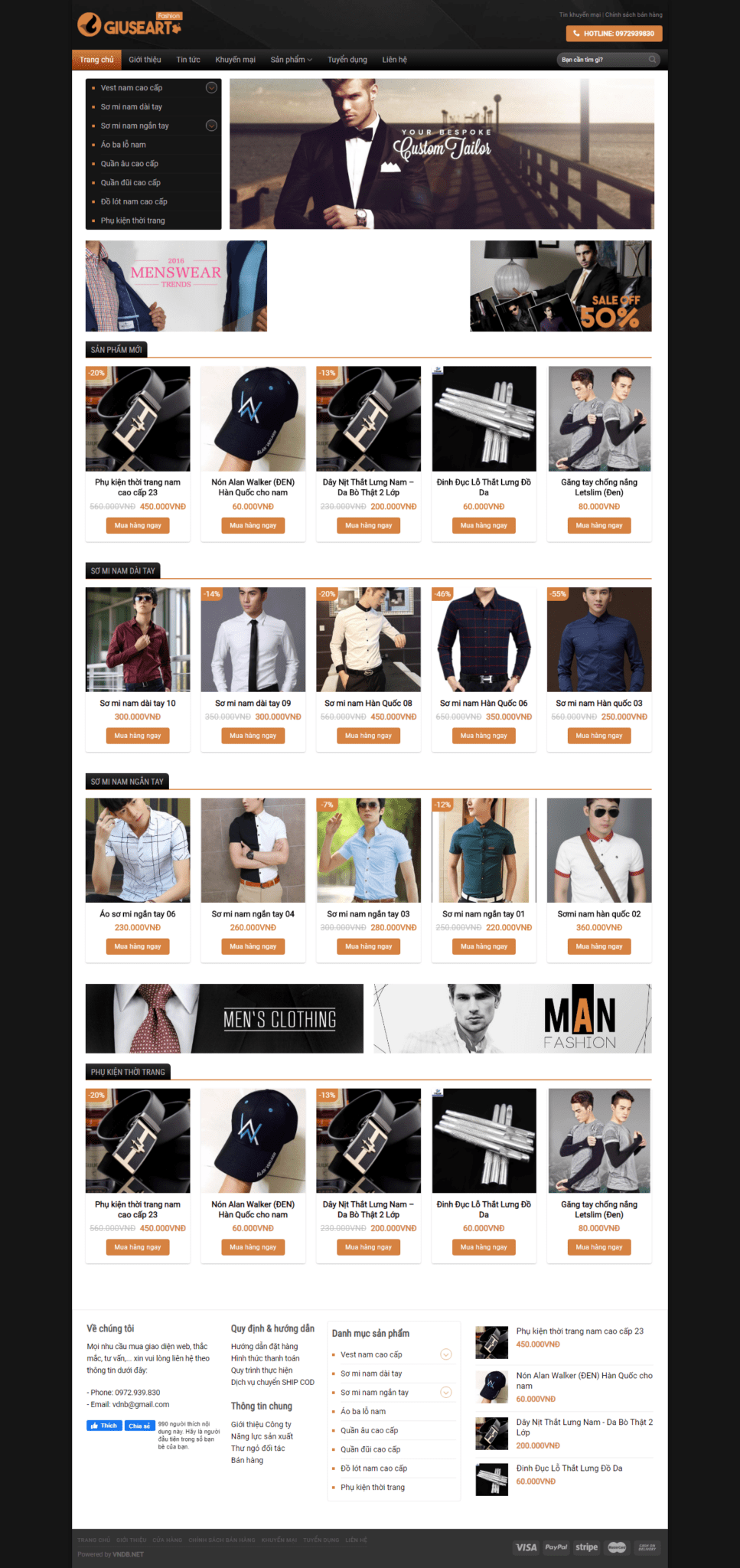Mẫu Website Bán Quần Áo Thời Trang 04 - Shop Online - Cài Đặt Sẵn