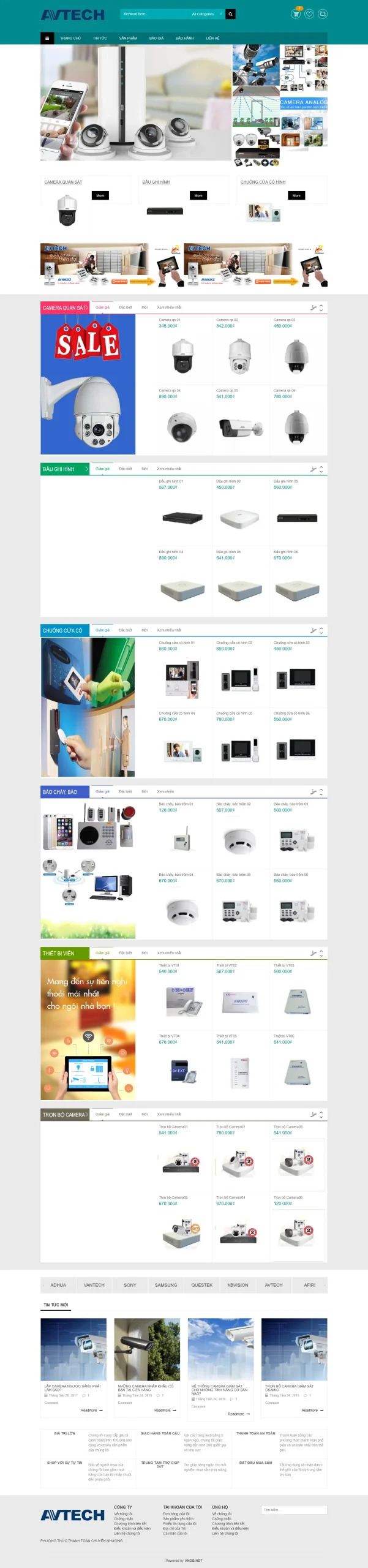 Mẫu Website Bán Camera An Ninh Giám Sát 11 - Shop Online - Cài Đặt Sẵn