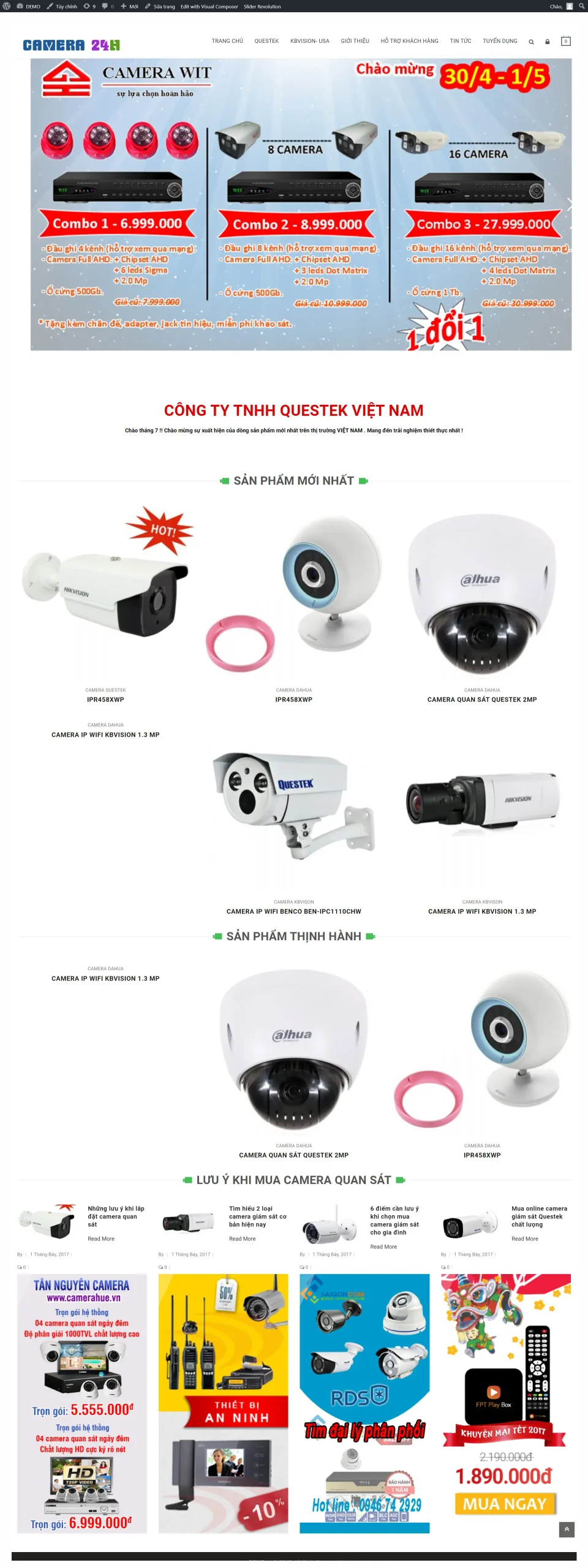 Mẫu Website Bán Camera An Ninh Giám Sát 13 - Shop Online - Cài Đặt Sẵn