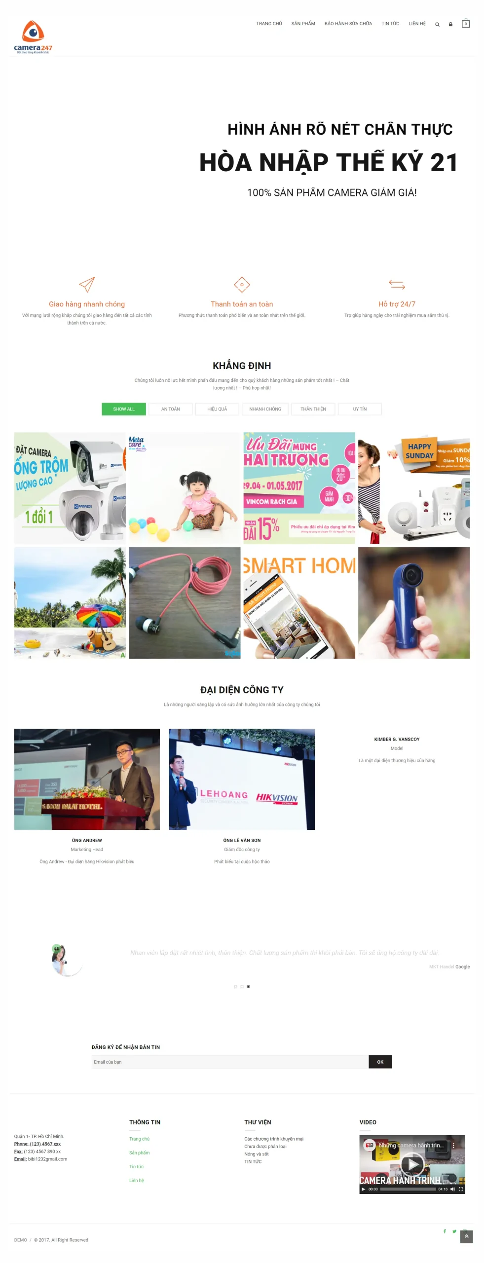Mẫu Website Bán Camera An Ninh Giám Sát 14 - Shop Online - Cài Đặt Sẵn