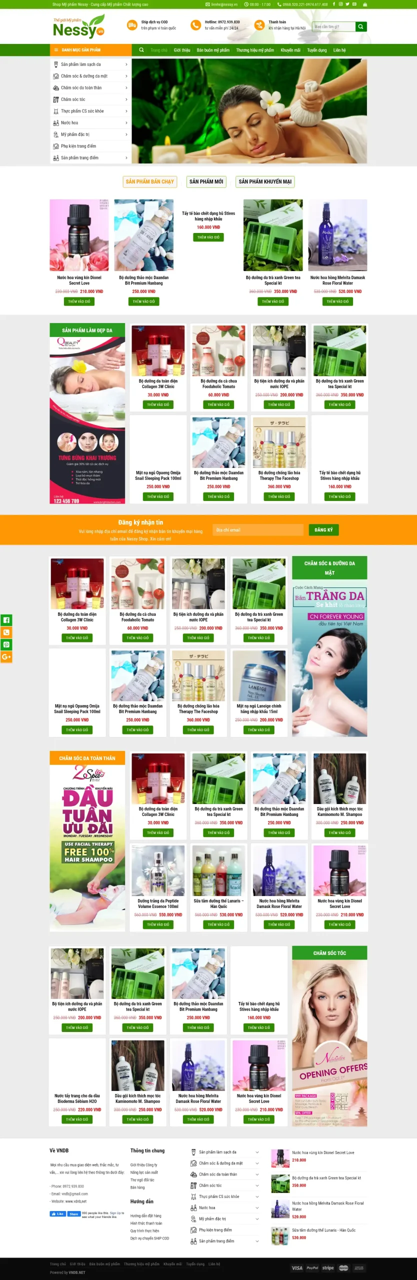 Mẫu Website Bán Mỹ Phẩm Trang Điểm 02 - Shop Online - Cài Đặt Sẵn