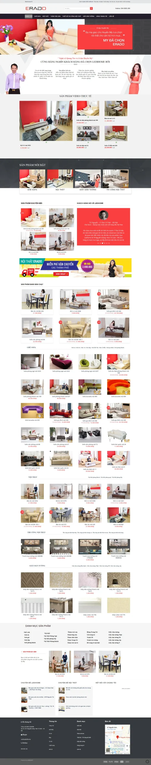Mẫu Website Nội Thất Thiết Kế Thi Công - Cài Đặt Sẵn