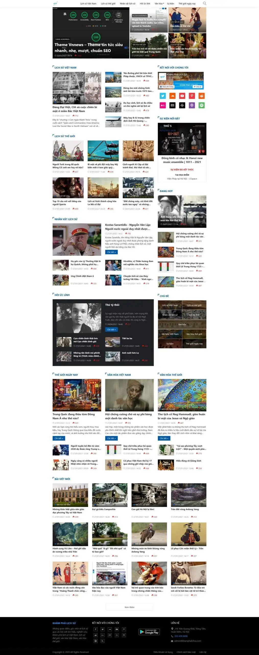 Mẫu Website Tin Tức Thời Sự - Blog - Cài Đặt Sẵn